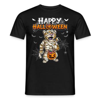 Halloween Leopard Mumie - Männer T-Shirt - Schwarz - Vorne - AI Model Male 178 light (178cm)