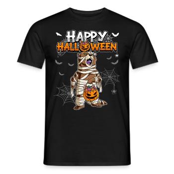 Halloween Otter Mummy - Men's T-Shirt - black - Front - AI Model Male 178 light (178cm)