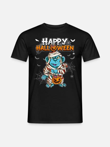 Halloween Monkey Mummy - Men's T-Shirt - black