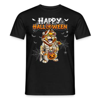 Halloween Löwe Mumie - Männer T-Shirt - Schwarz - Vorne - AI Model Male 178 light (178cm)