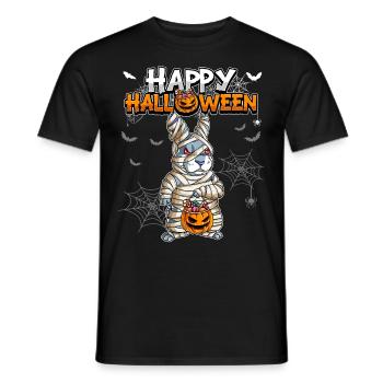 Maman lapin d’Halloween - T-shirt homme - noir - Devant - AI Model Male 178 light (178cm)