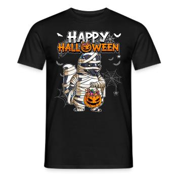 Halloween Stinktier Mumie - Männer T-Shirt - Schwarz - Vorne - AI Model Male 178 light (178cm)