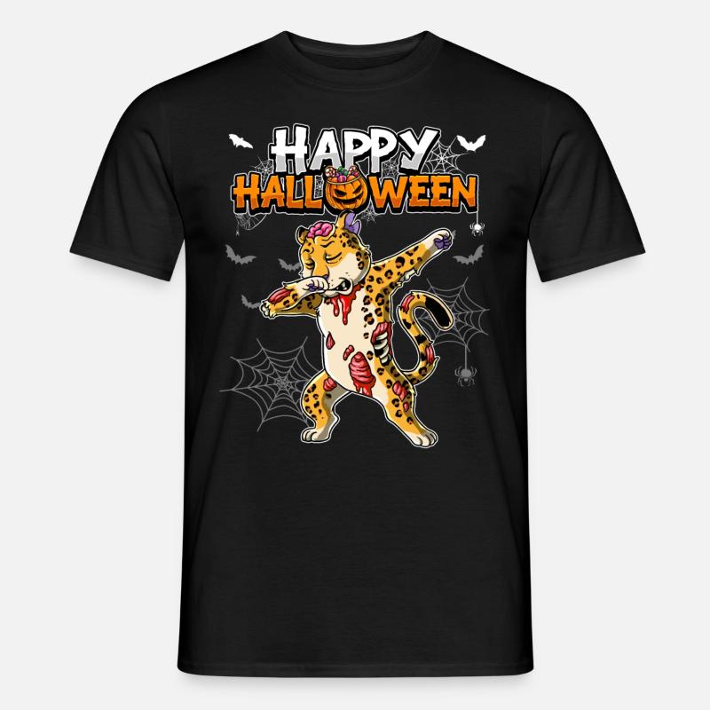 Halloween Leopard Zombie - Men's T-shirt - black