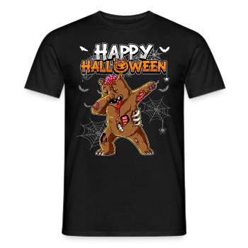 Halloween Bär Zombie - Männer T-Shirt - Schwarz - Vorne - AI Model Male 178 light (178cm)