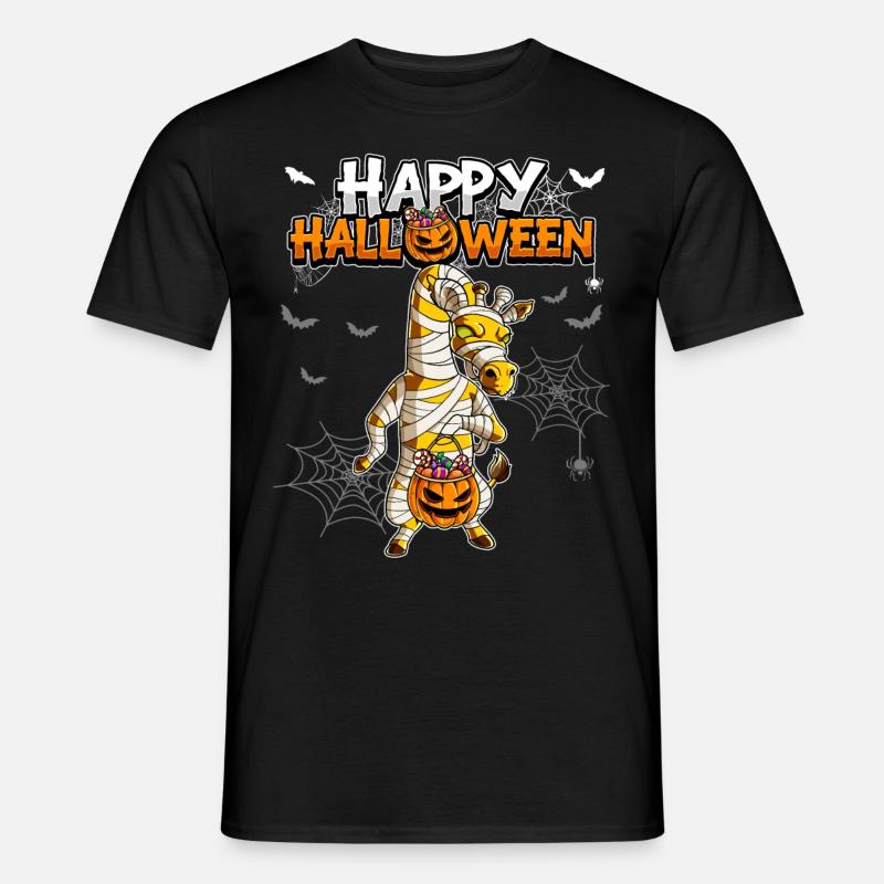 Halloween Giraffe Mumie - Männer T-Shirt - Schwarz