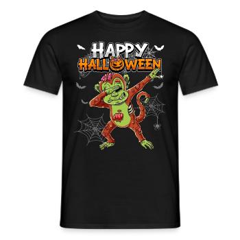 Halloween Affe Zombie - Männer T-Shirt - Schwarz - Vorne - AI Model Male 178 light (178cm)