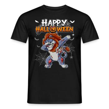 Halloween Löwe Zombie - Männer T-Shirt - Schwarz - Vorne - AI Model Male 178 light (178cm)