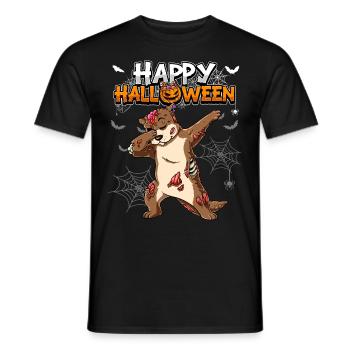 Halloween Otter Zombie - Männer T-Shirt - Schwarz - Vorne - AI Model Male 178 light (178cm)