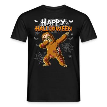 Halloween Faultier Zombie - Männer T-Shirt - Schwarz - Vorne - AI Model Male 178 light (178cm)