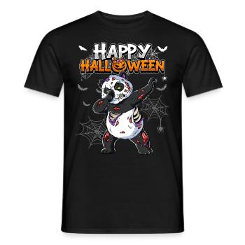 Halloween Panda Zombie - Männer T-Shirt - Schwarz - Vorne - AI Model Male 178 light (178cm)