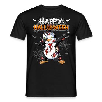 Halloween Pinguin Zombie - Männer T-Shirt - Schwarz - Vorne - AI Model Male 178 light (178cm)