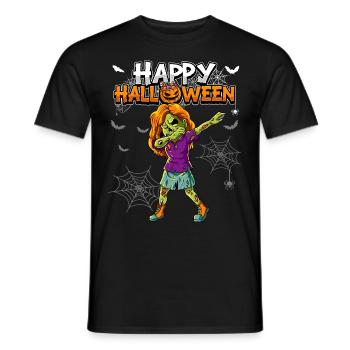 Halloween Mädchen Zombie - Männer T-Shirt - Schwarz - Vorne - AI Model Male 178 light (178cm)