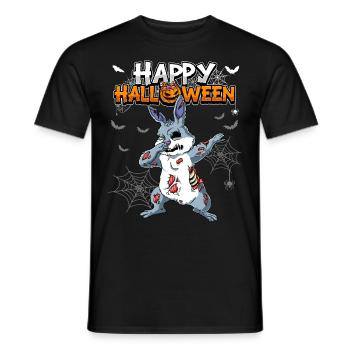 Halloween Hase Zombie - Männer T-Shirt - Schwarz - Vorne - AI Model Male 178 light (178cm)