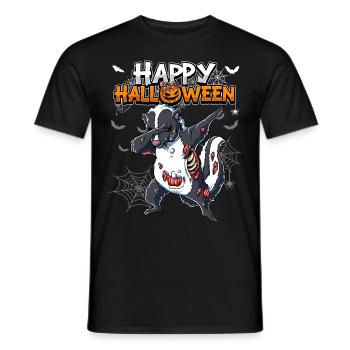 Halloween Stinktier Zombie - Männer T-Shirt - Schwarz - Vorne - AI Model Male 178 light (178cm)