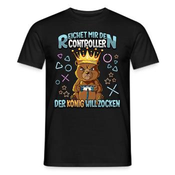 Zocken Reichet mir den Controller Gaming - Männer T-Shirt - Schwarz - Vorne - AI Model Male 178 light (178cm)