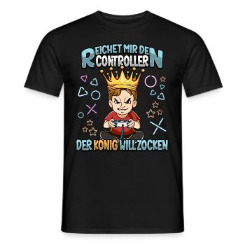 Zocken Reichet mir den Controller Gaming - Männer T-Shirt - Schwarz - Vorne - AI Model Male 178 light (178cm)