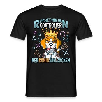 Zocken Reichet mir den Controller Gaming - Männer T-Shirt - Schwarz - Vorne - AI Model Male 178 light (178cm)