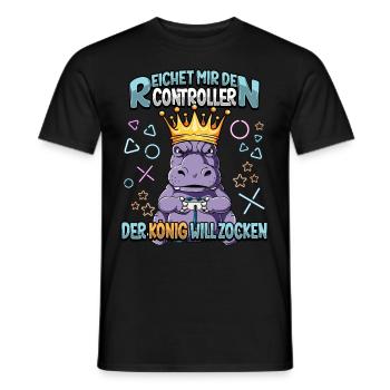 Zocken Reichet mir den Controller Gaming - Männer T-Shirt - Schwarz - Vorne - AI Model Male 178 light (178cm)