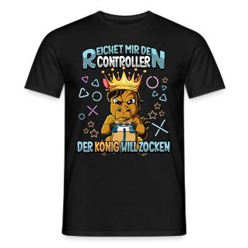 Zocken Reichet mir den Controller Gaming - Männer T-Shirt - Schwarz - Vorne - AI Model Male 178 light (178cm)