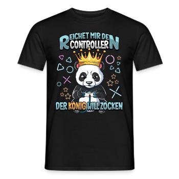 Zocken Reichet mir den Controller Gaming - Männer T-Shirt - Schwarz - Vorne - AI Model Male 178 light (178cm)