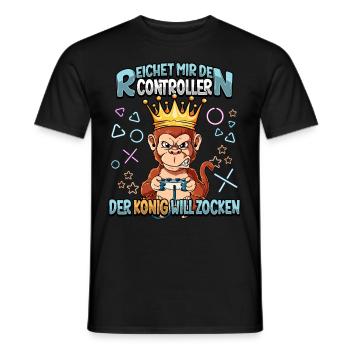 Zocken Reichet mir den Controller Gaming - Männer T-Shirt - Schwarz - Vorne - AI Model Male 178 light (178cm)