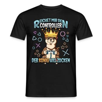 Zocken Reichet mir den Controller Gaming - Männer T-Shirt - Schwarz - Vorne - AI Model Male 178 light (178cm)