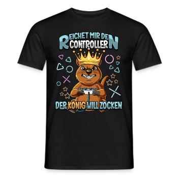 Zocken Reichet mir den Controller Gaming - Männer T-Shirt - Schwarz - Vorne - AI Model Male 178 light (178cm)