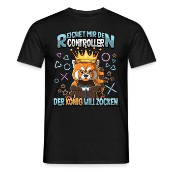 Zocken Reichet mir den Controller Gaming - Männer T-Shirt - Schwarz - Vorne - AI Model Male 178 light (178cm)