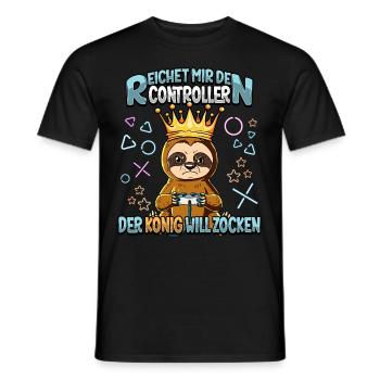 Zocken Reichet mir den Controller Gaming - Männer T-Shirt - Schwarz - Vorne - AI Model Male 178 light (178cm)