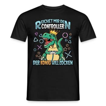 Zocken Reichet mir den Controller Gaming - Männer T-Shirt - Schwarz - Vorne - AI Model Male 178 light (178cm)