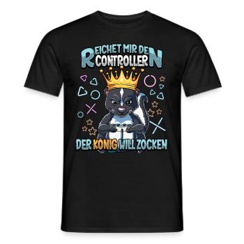 Zocken Reichet mir den Controller Gaming - Männer T-Shirt - Schwarz - Vorne - AI Model Male 178 light (178cm)