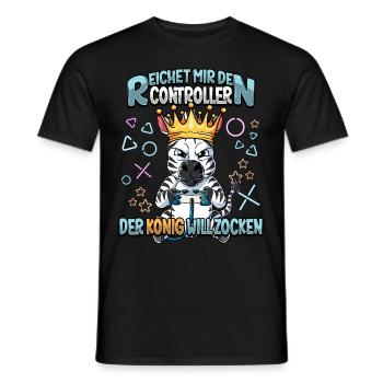 Zocken Reichet mir den Controller Gaming - Männer T-Shirt - Schwarz - Vorne - AI Model Male 178 light (178cm)
