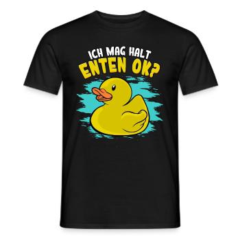 Ich Mag Halt Enten - Männer T-Shirt - Schwarz - Vorne - AI Model Male 178 light (178cm)