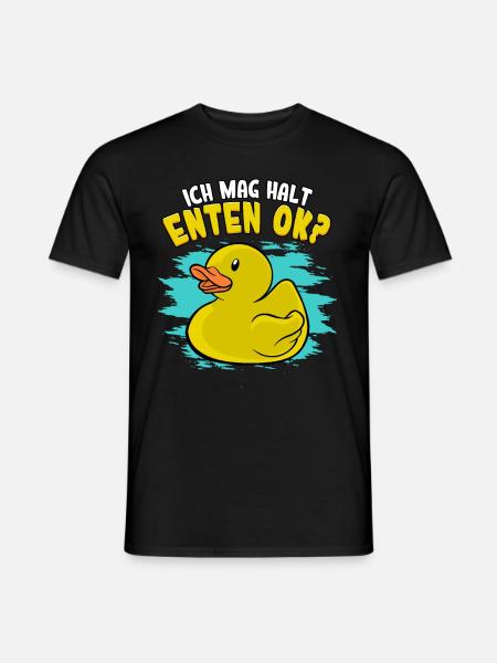 Ich Mag Halt Enten - Männer T-Shirt - Schwarz