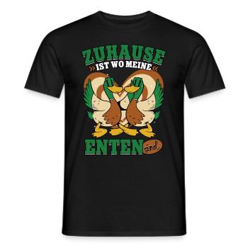 Enten - Männer T-Shirt - Schwarz - Vorne - AI Model Male 178 light (178cm)