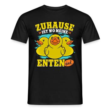 Enten - Männer T-Shirt - Schwarz - Vorne - AI Model Male 178 light (178cm)