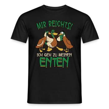 Mir reichts ich geh zu meinen Enten - Männer T-Shirt - Schwarz - Vorne - AI Model Male 178 light (178cm)
