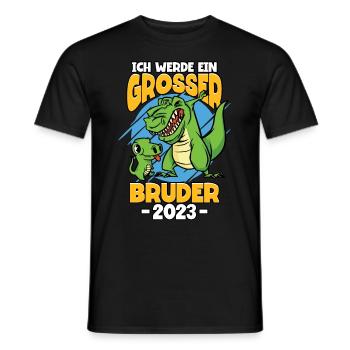 Ich Werde Ein Großer Bruder 2023 - Männer T-Shirt - Schwarz - Vorne - AI Model Male 178 light (178cm)