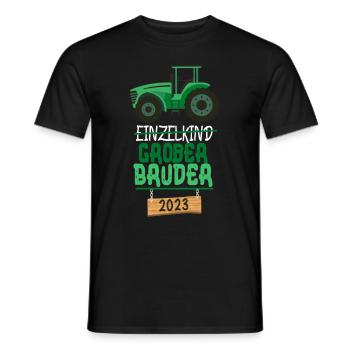 Einzelkind Großer Bruder 2023 - Männer T-Shirt - Schwarz - Vorne - AI Model Male 178 light (178cm)