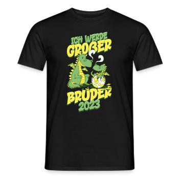 Ich Werde Ein Großer Bruder 2023 - Männer T-Shirt - Schwarz - Vorne - AI Model Male 178 light (178cm)