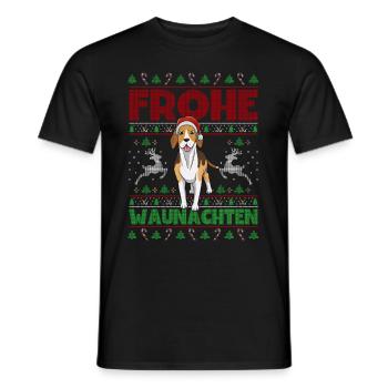 Frohe Weihnachten Beagle - Männer T-Shirt - Schwarz - Vorne - AI Model Male 178 light (178cm)