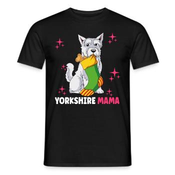 Yorkshire Mama - Männer T-Shirt - Schwarz - Vorne - AI Model Male 178 light (178cm)