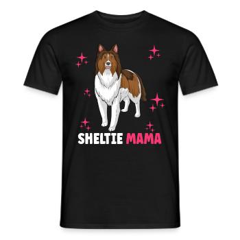 Sheltie Mama - Männer T-Shirt - Schwarz - Vorne - AI Model Male 178 light (178cm)