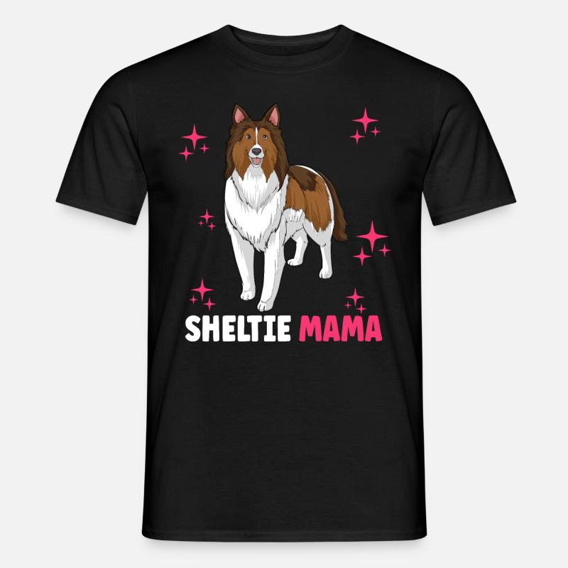 Sheltie Mama - Männer T-Shirt - Schwarz