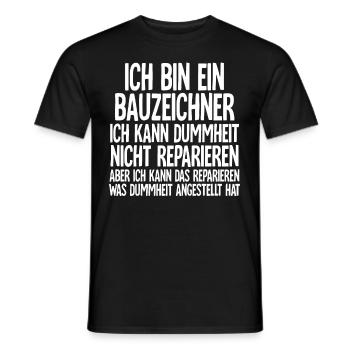 Bauzeichner - Männer T-Shirt - Schwarz - Vorne - AI Model Male 178 light (178cm)