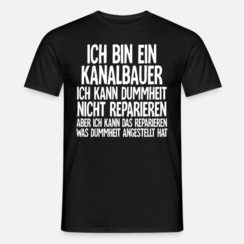 Kanalbauer - Männer T-Shirt - Schwarz