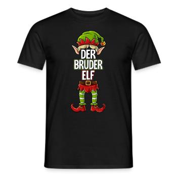 Bruder Elf Partnerlook Weihnachten - Männer T-Shirt - Schwarz - Vorne - AI Model Male 178 light (178cm)