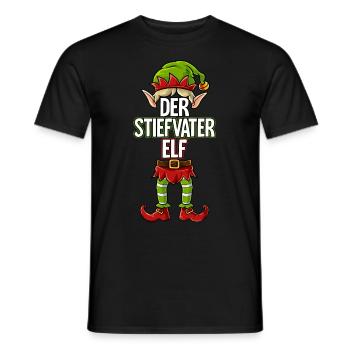 Stiefvater Elf Partnerlook Weihnachten - Männer T-Shirt - Schwarz - Vorne - AI Model Male 178 light (178cm)