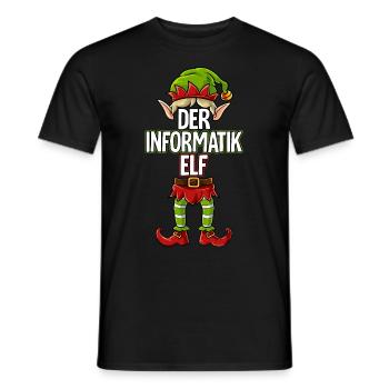 Informatik Elf Partnerlook Weihnachten - Männer T-Shirt - Schwarz - Vorne - AI Model Male 178 light (178cm)