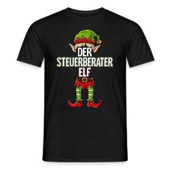 Steuerberater Elf Partnerlook Weihnachten - Männer T-Shirt - Schwarz - Vorne - AI Model Male 178 light (178cm)